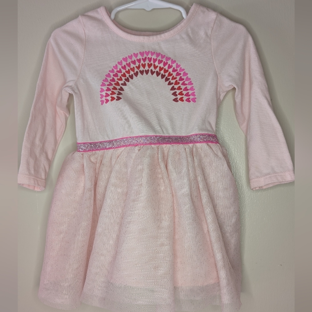 Cat & Jack Pink Heart Pattern Dress